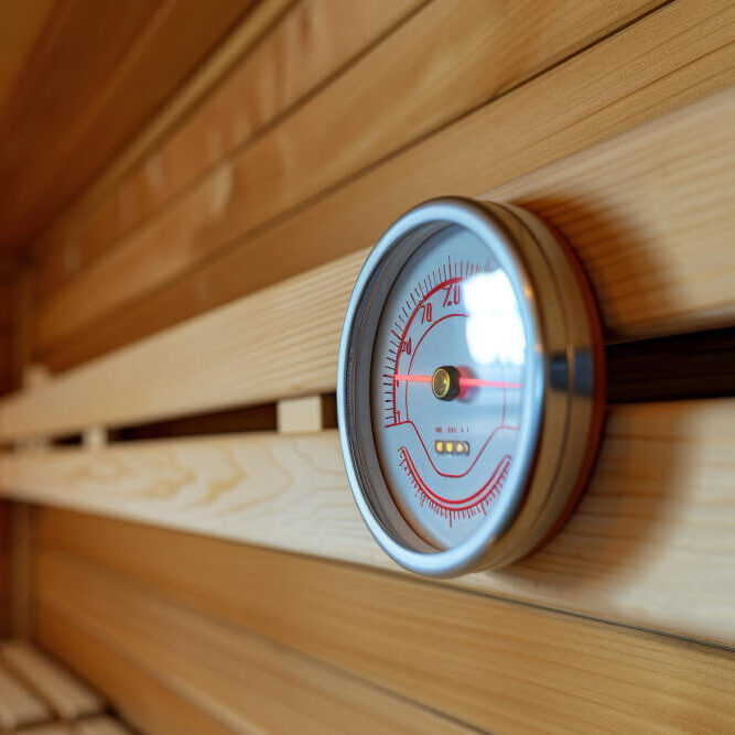 Thermomètre dans un sauna